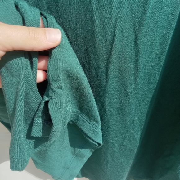 Duluth Trading Co Women's Dang Soft Long Sleeve Henley V-Neck Green XL - Picture 5 of 7